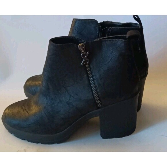 Parker & Sky Chunky Boots  Women’s Size 10M Black High Heel Goth Grunge Y2K - Picture 7 of 11